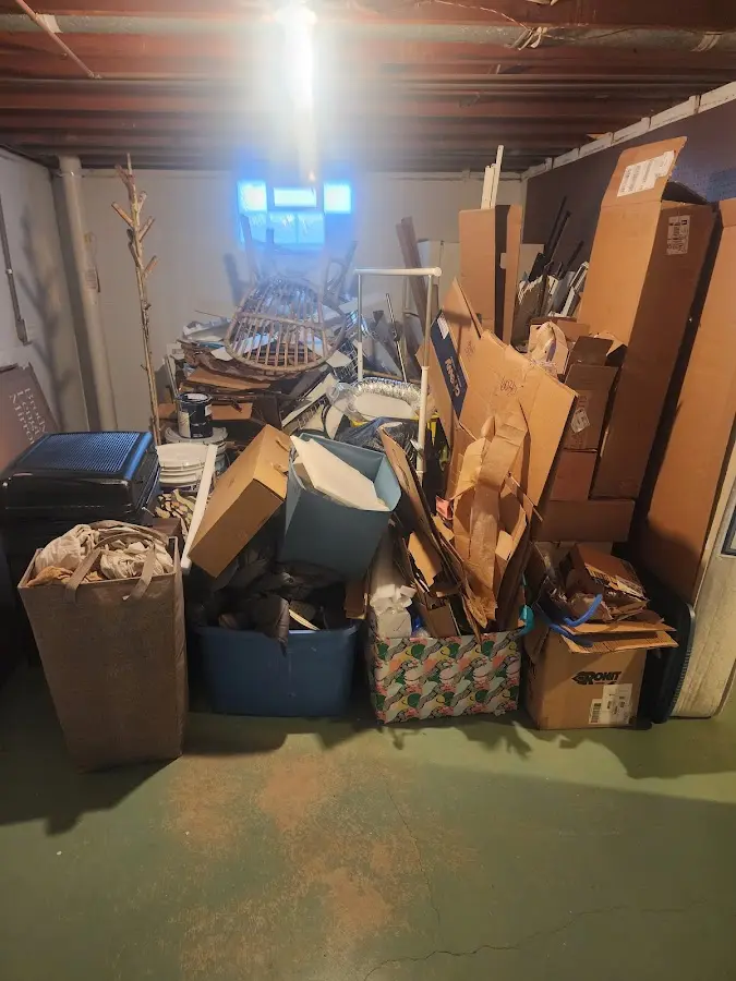 Roll-off dumpster container at job site for Yard Waste Dumpster Rental in Delran